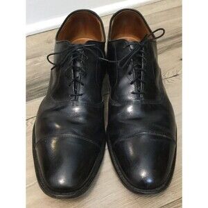 Men's Allen Edmonds Park Avenue Cap Toe Balmorals Black Dress Shoes Size 14A